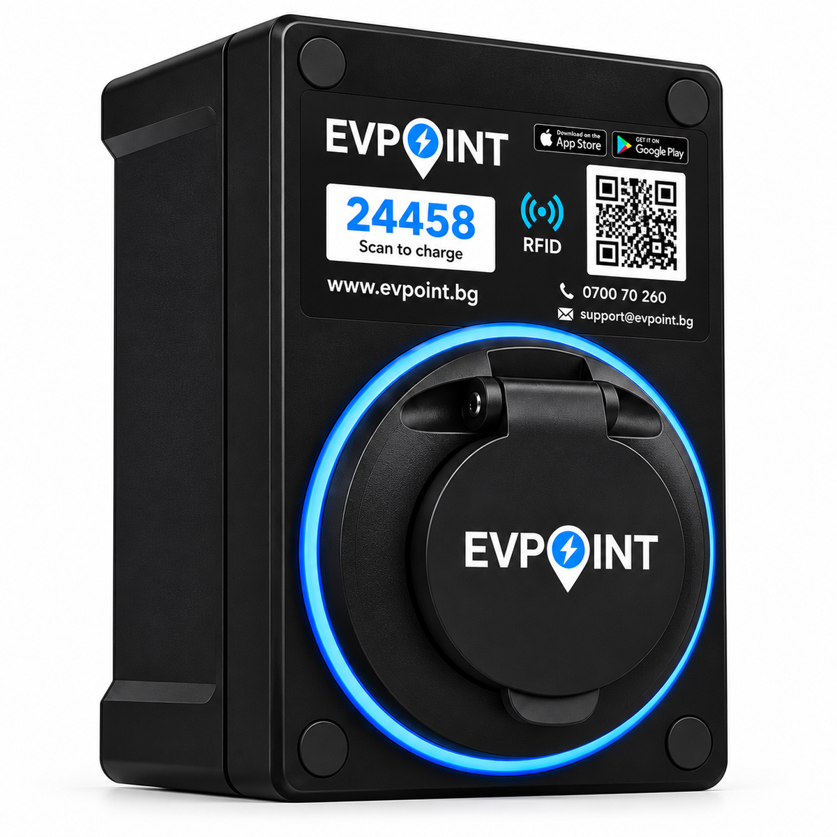 EVPoint EV7 7.4 kW Smart EV Charger – Type 2 Socket