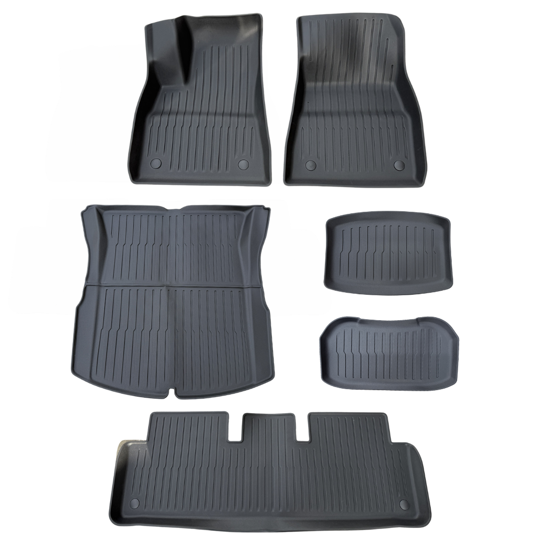 Floor Mats All-Weather TPE Mats for Tesla Model 3 & Highland