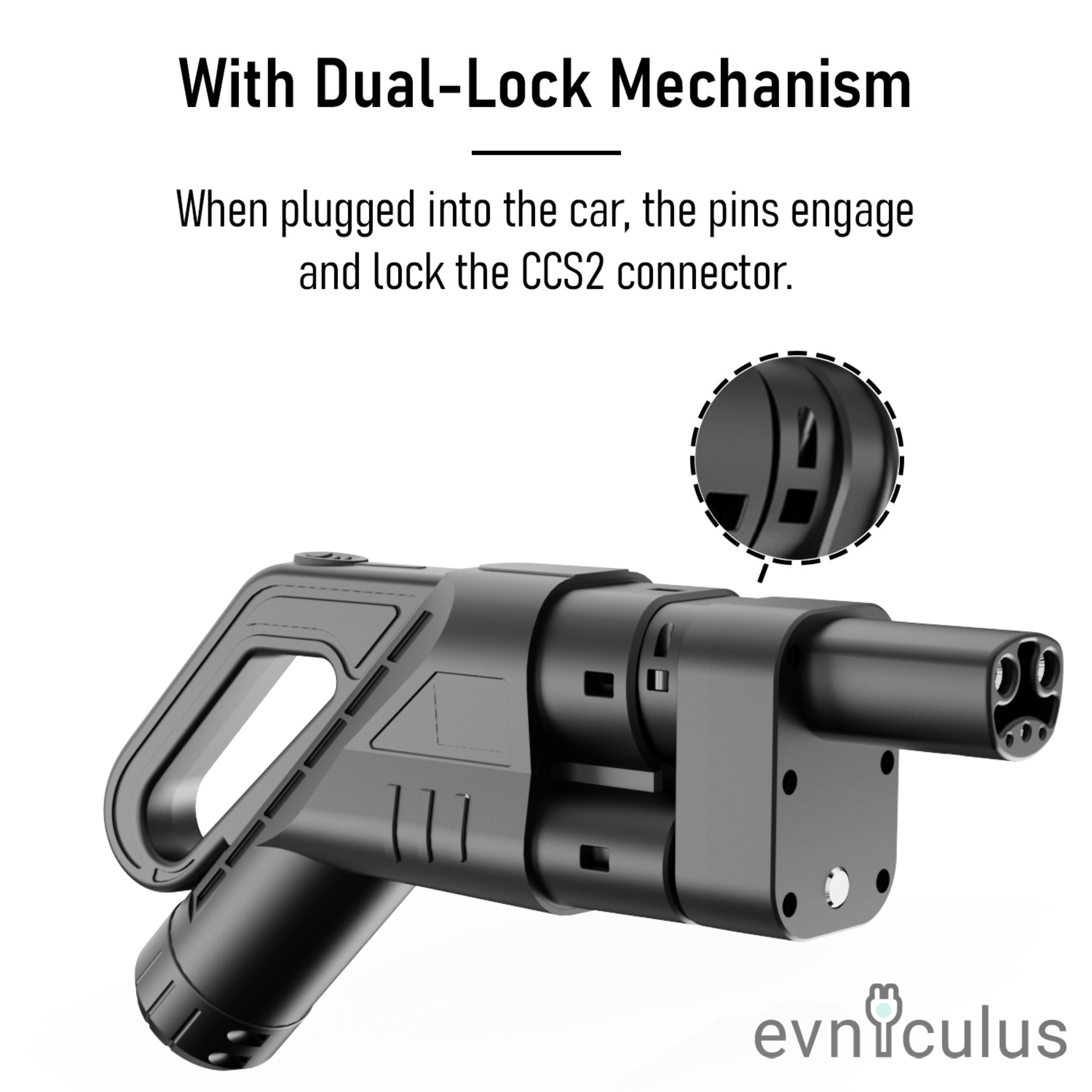 Adapter CCS2 to NACS Dual-Locking Mechanism DC (500A)