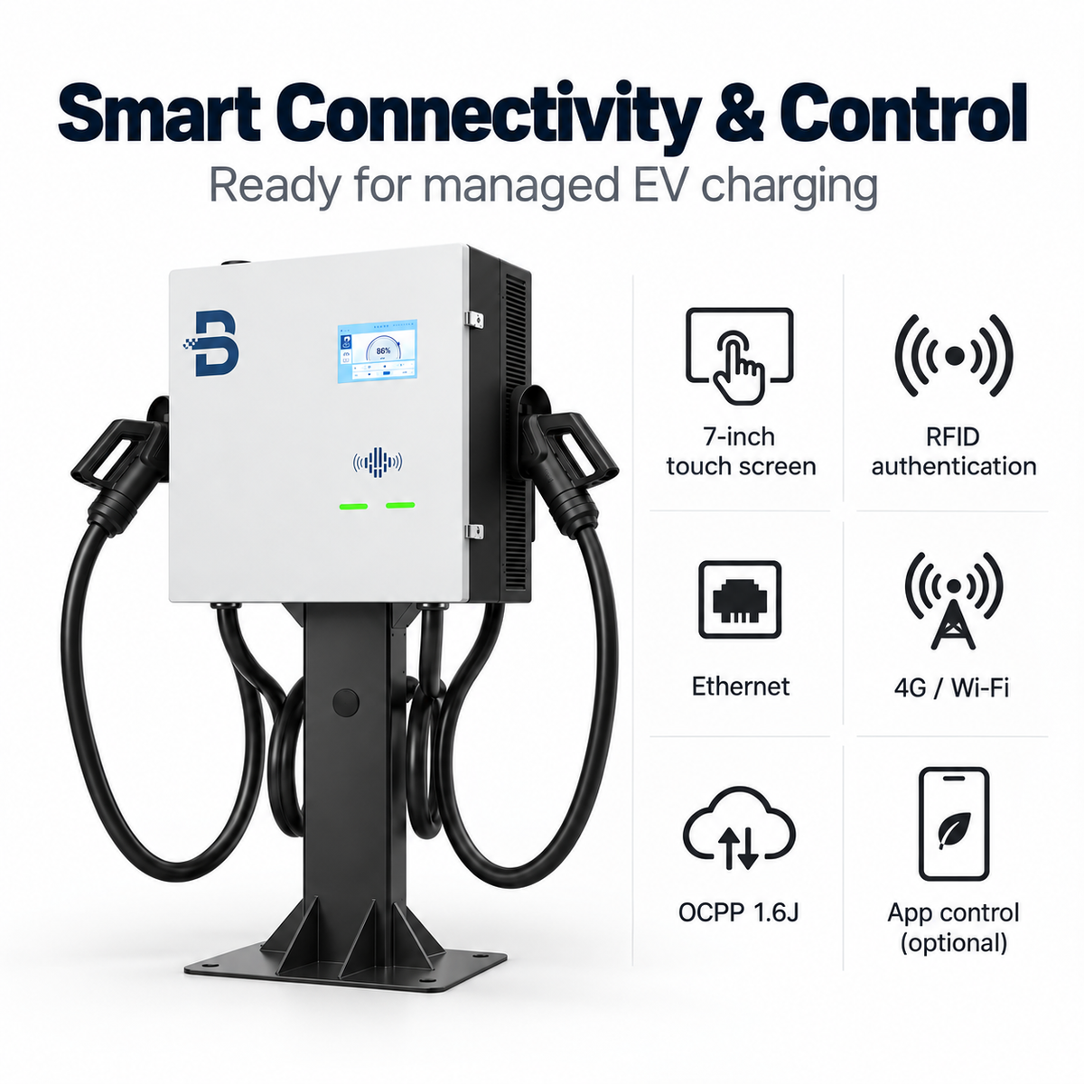 BENY DC Fast Charging Station – 60 kW, 2× CCS2