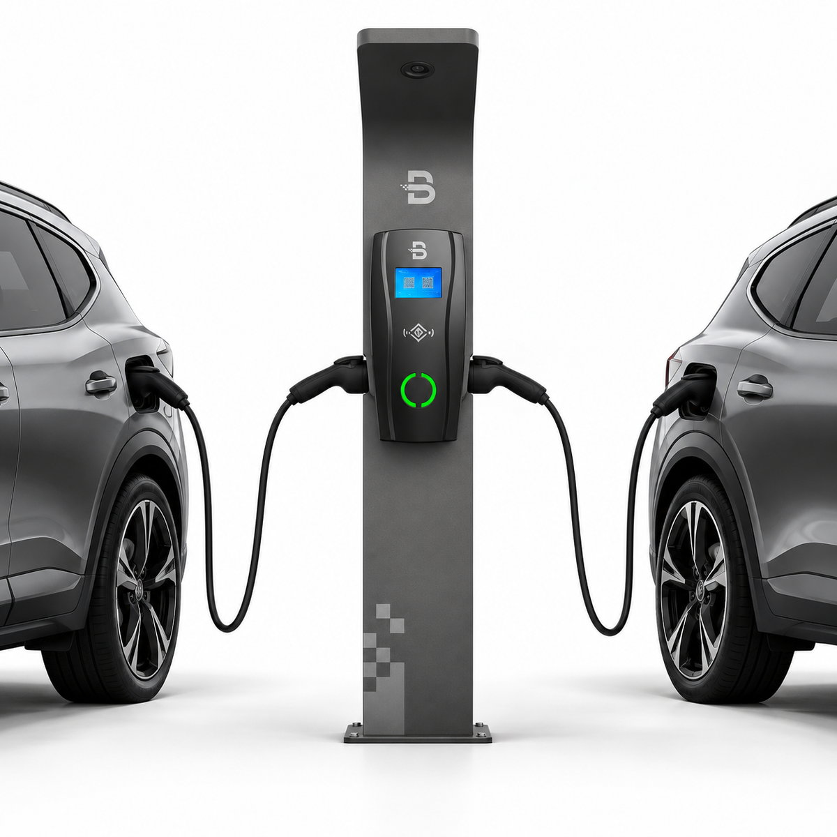 BENY Dual AC EV Charger – 2×22 kW, Type 2, OCPP