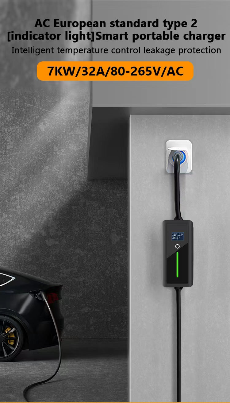 Portable EV Charger Type 2 (7 kW/32A) Single-Phase