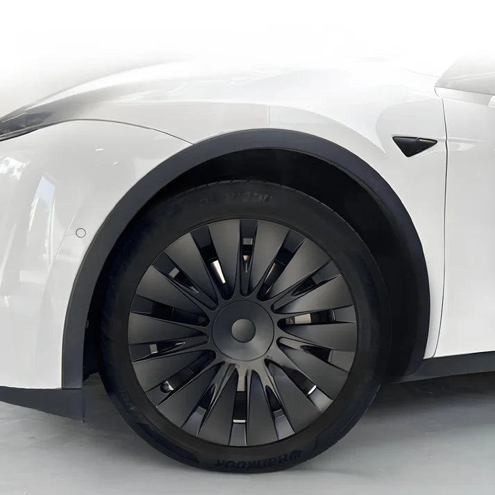 Enjoliveurs de roue 19 pouces pour Tesla Model Y–4 pièces (noir mat/gris pistolet)