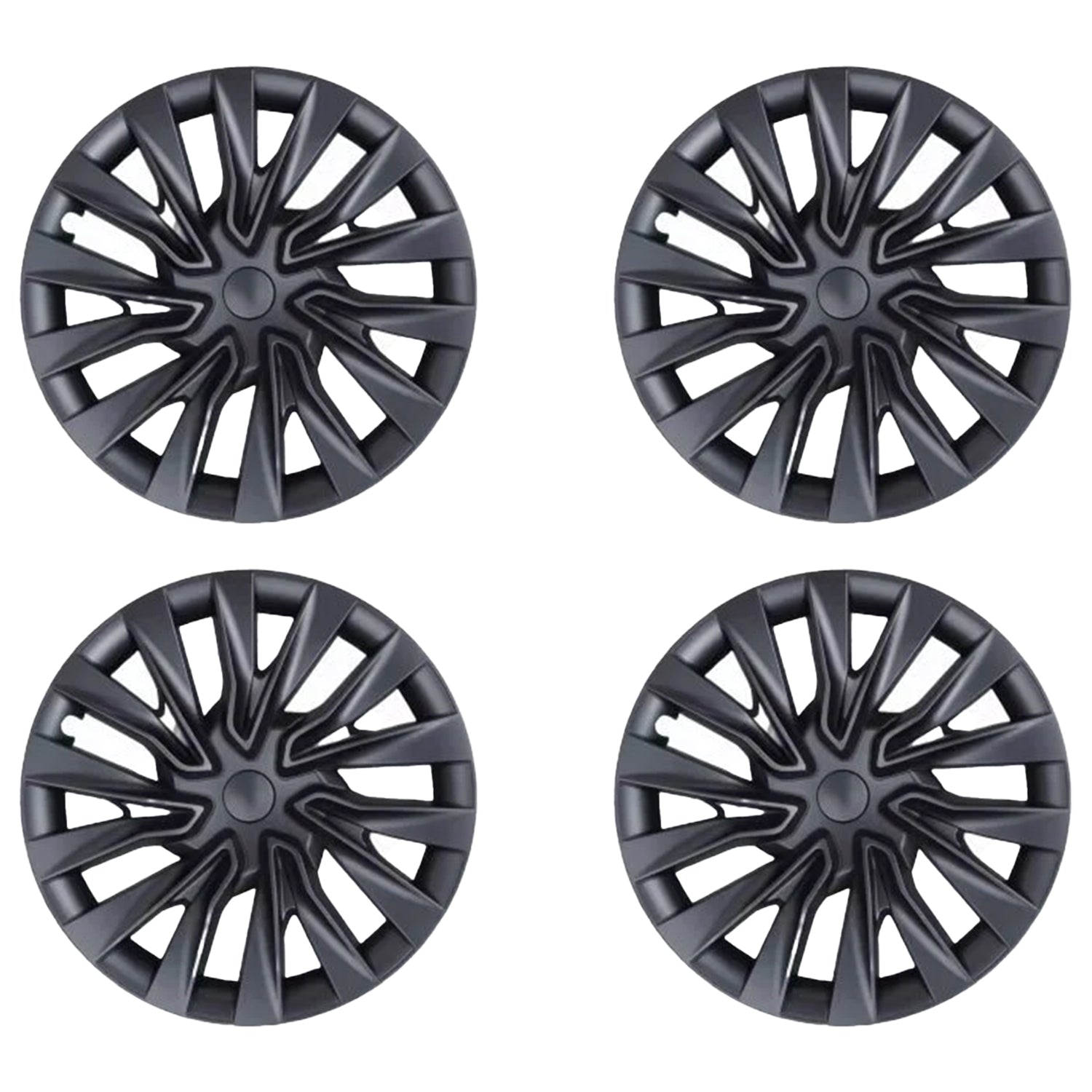 Enjoliveurs de roue 18 pouces pour Tesla Model 3 Highland | 4 pièces (noir mat/gris canon)
