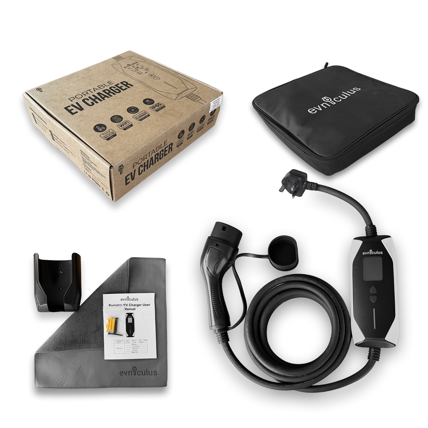 13A Portable EV Charger (3 Pin/ Type G/ UK Plug) 5m Type 2