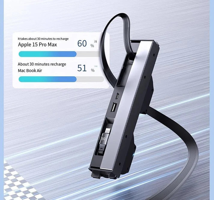 Station de charge avec hub USB pour Tesla Model Y Juniper et Model 3 Highland–Hub de console USB 125 W Type-C / Lightning