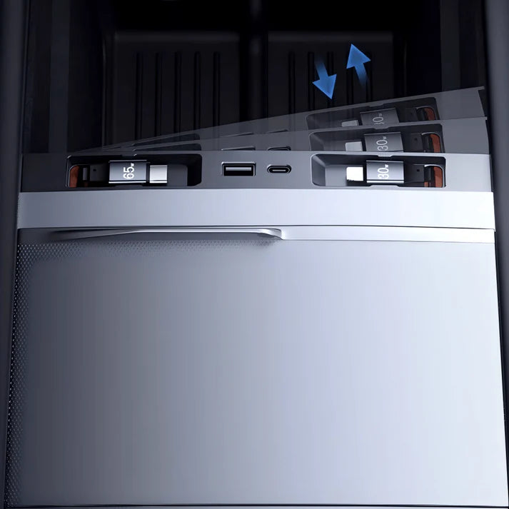 Station de charge avec hub USB pour Tesla Model Y Juniper et Model 3 Highland–Hub de console USB 125 W Type-C / Lightning