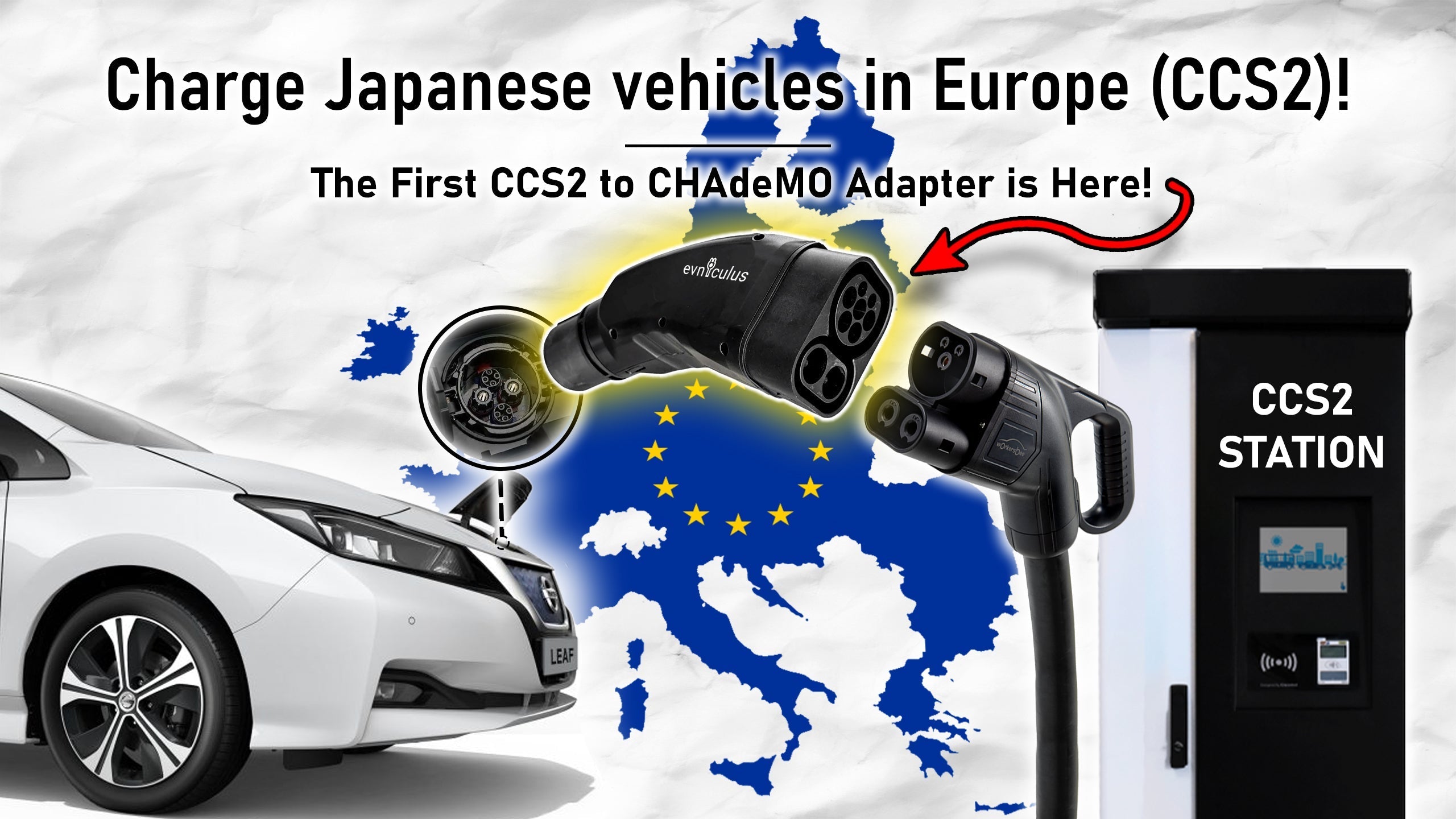 The first CCS2 to CHAdeMO adapter is out now in Europe!