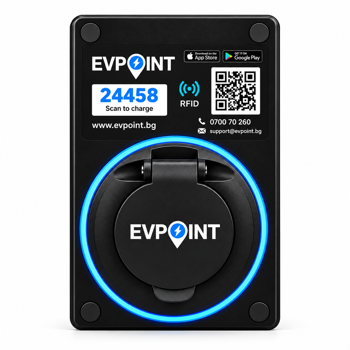 EVPoint EV7 7.4 kW Smart EV Charger – Type 2 Socket