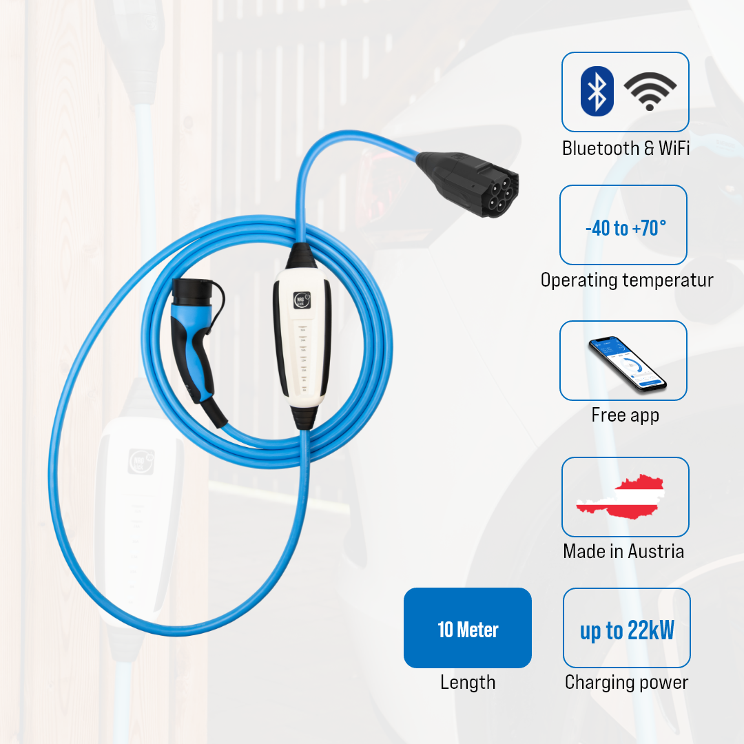 NRGkick Portable Charger 32A 22 kW 5m/7,5m/10m WiFi BLE