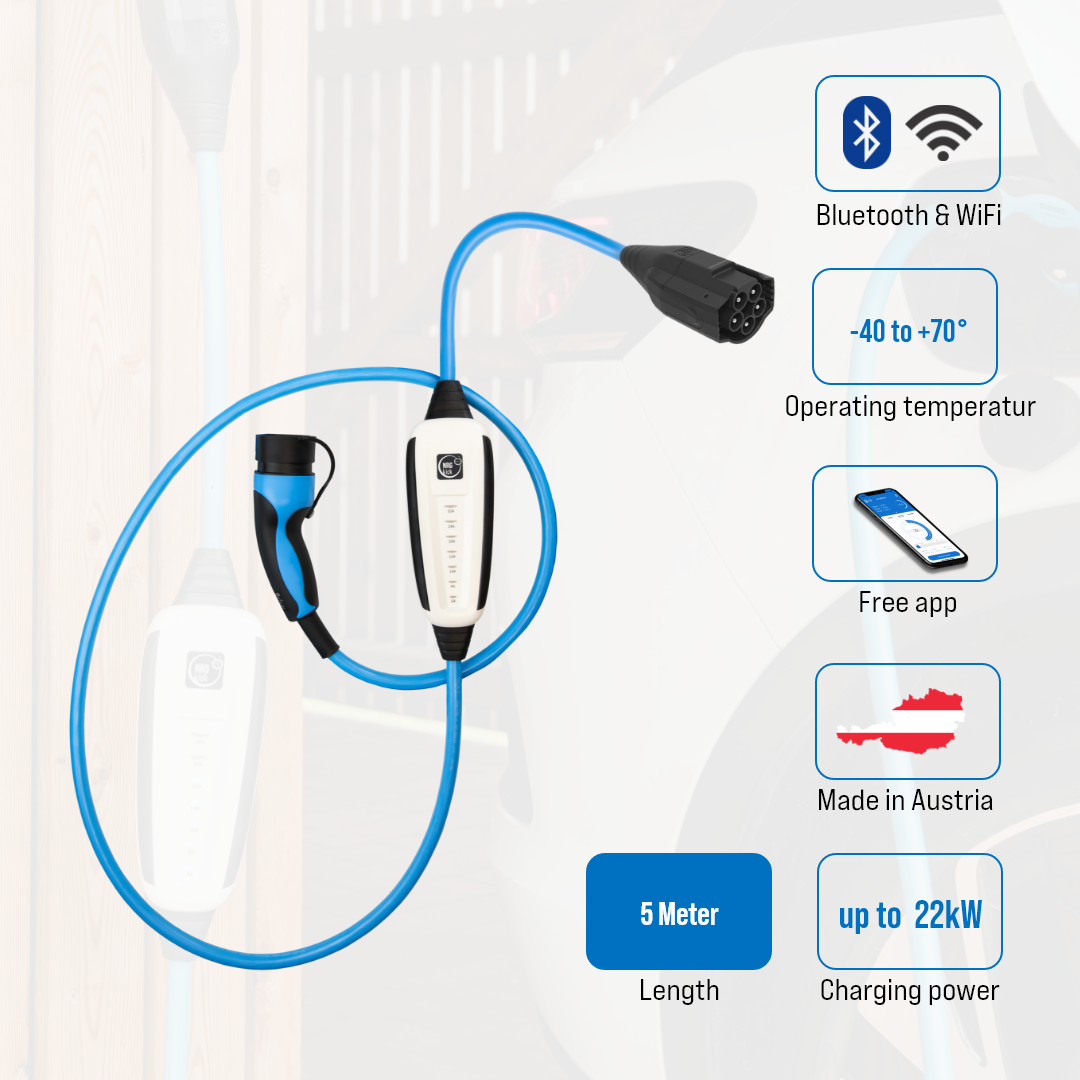 NRGkick Portable Charger 32A 22 kW 5m/7,5m/10m WiFi BLE