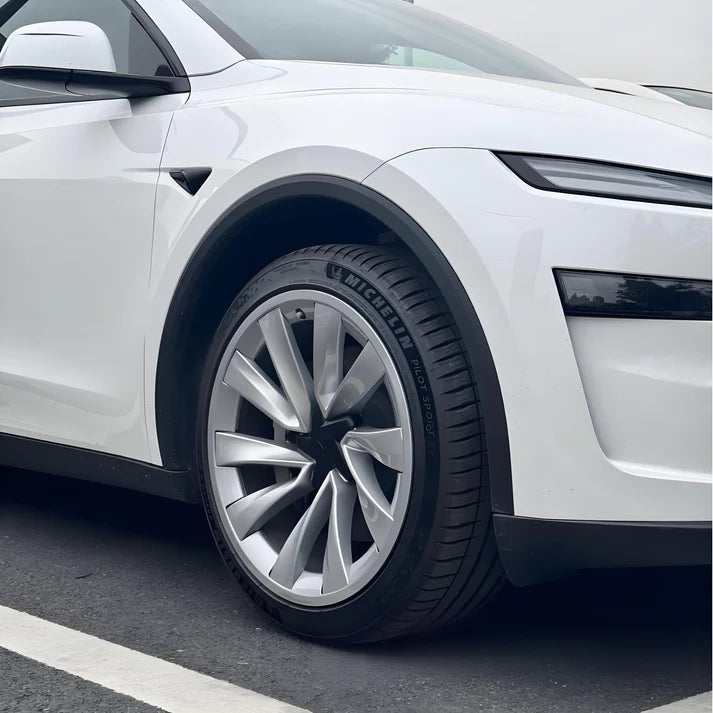 Protections De Jante Argent Métallisé Pour Tesla Model Y Juniper 2025+ (20 Pouces) - Lot De 4 - 4
