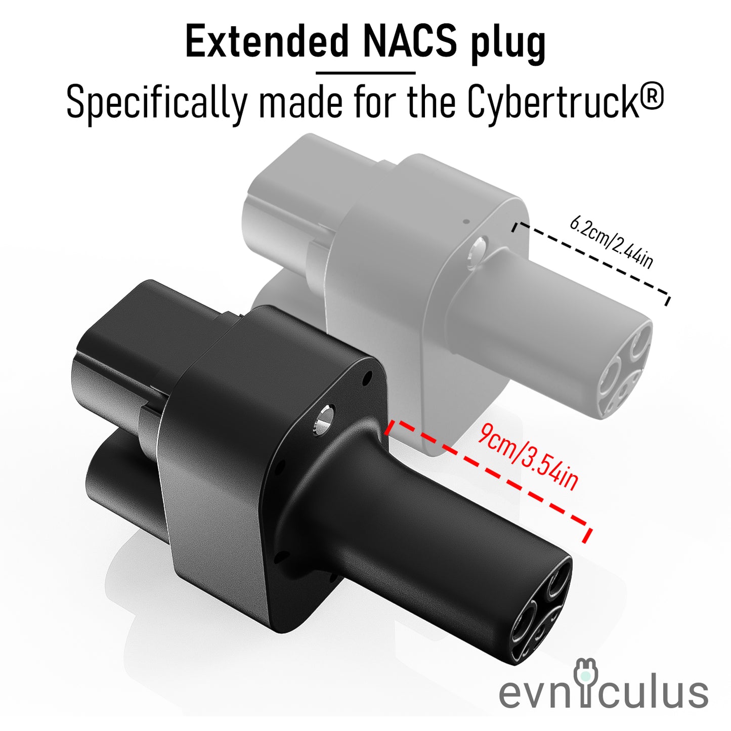 CCS Combo 2 to NACS Adapter for Cybertruck Dual DC + Type 2 AC(400 kW/ 7 kW Max)