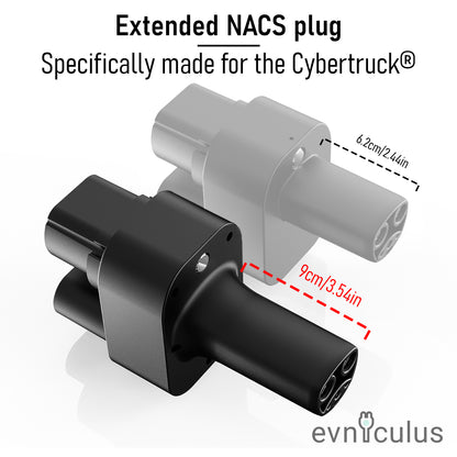 CCS Combo 2 to NACS Adapter for Cybertruck Dual DC + Type 2 AC(400 kW/ 7 kW Max)