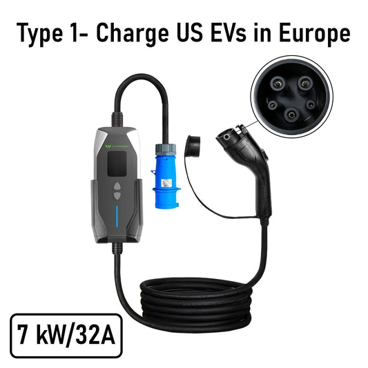 Portable EV Charger Type 1 (7 kW/32A)