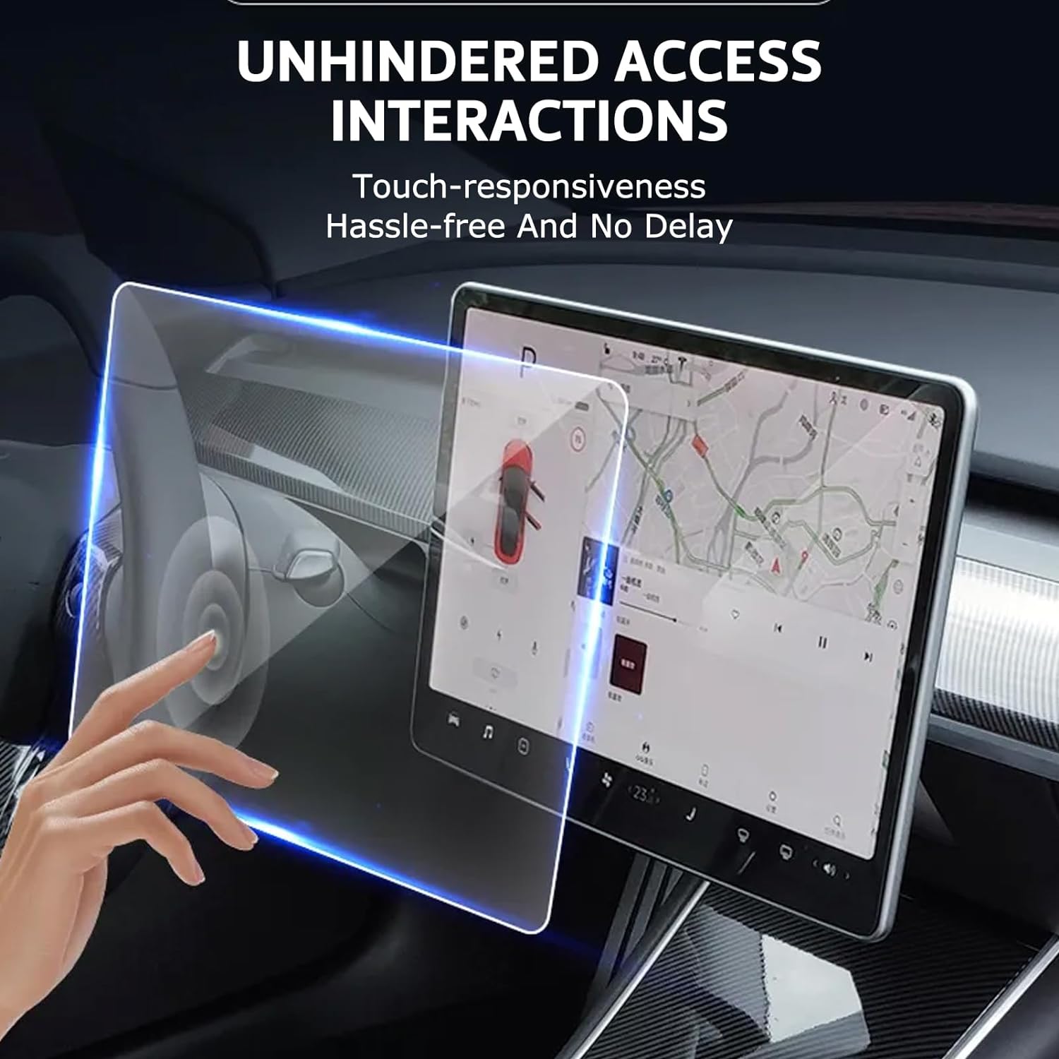 Touchscreen Tempered Glass Protector Tesla Model Y