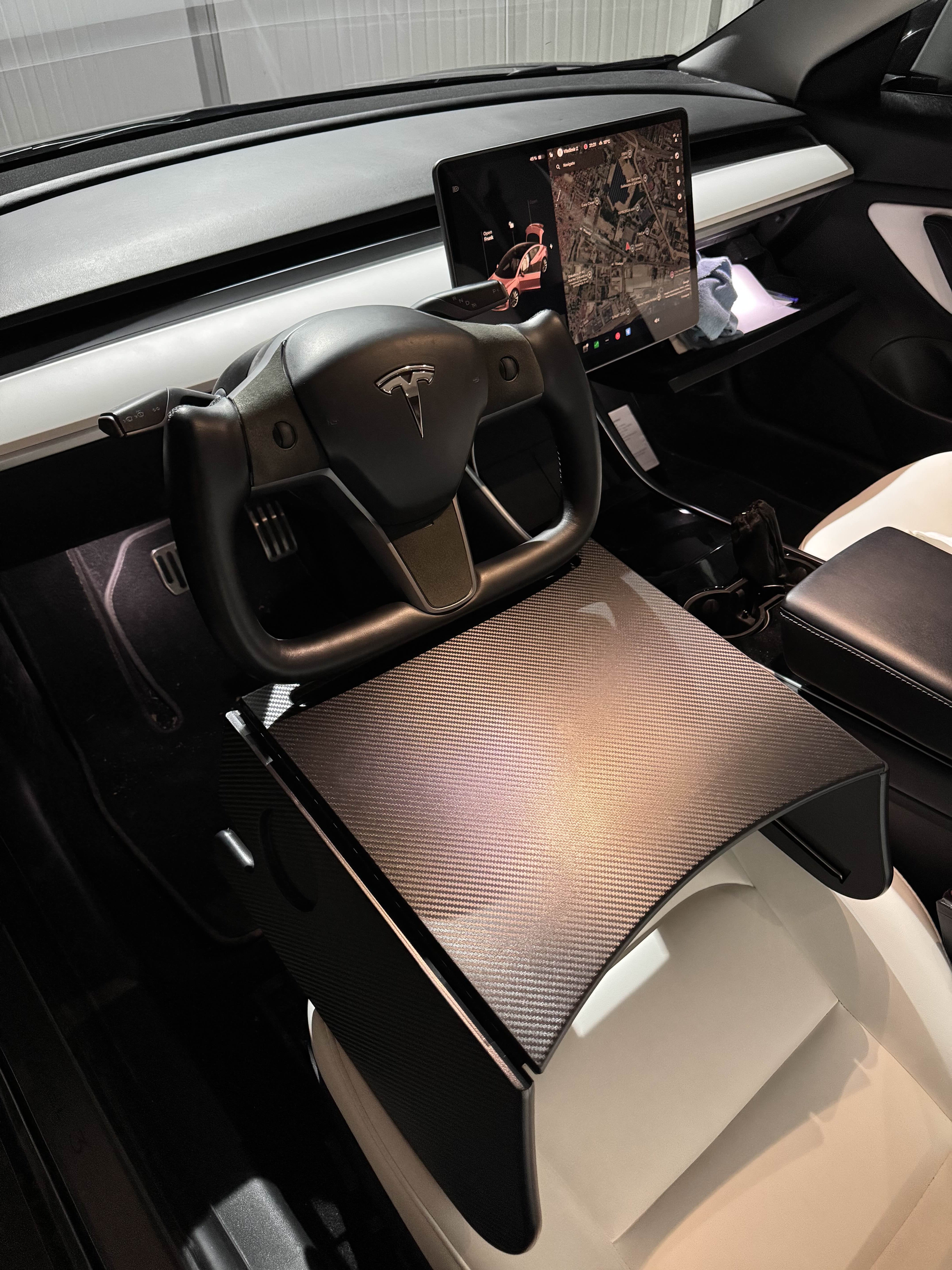 Plateau portable pour ordinateur portable et repas pour véhicules Tesla (tous modèles) 