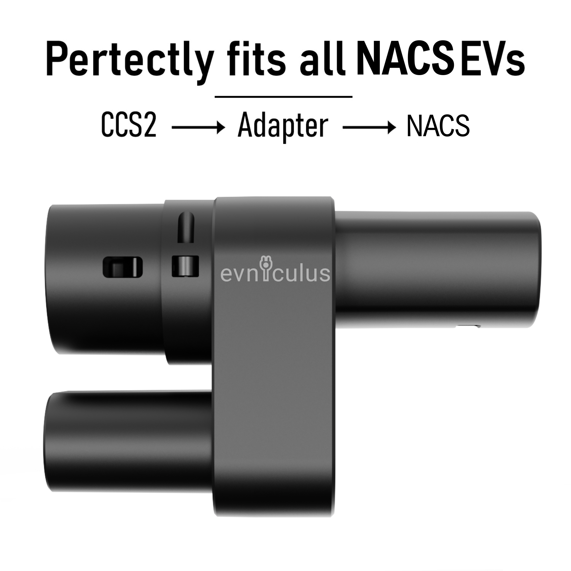 Adapter CCS2 to NACS Dual-Locking Mechanism DC (500A)