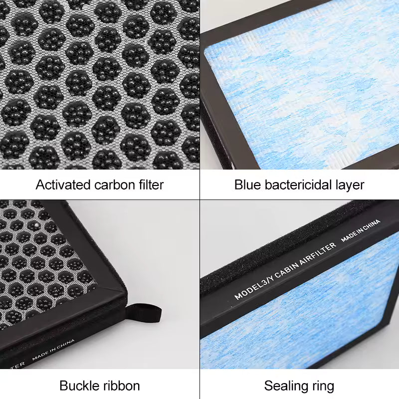 HEPA + Activated Carbon Cabin Air Filter for Tesla Model 3 / Y / Highland / Juniper (PM2.5)