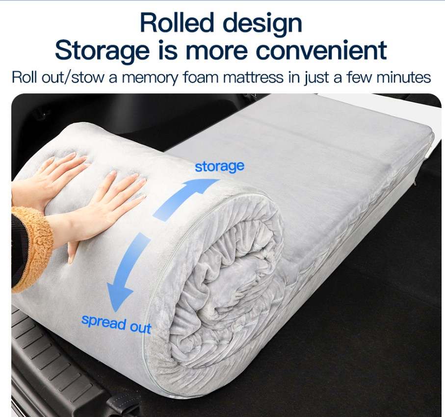 Camping Mattress with Memory Foam for Tesla Model Y/ Model 3