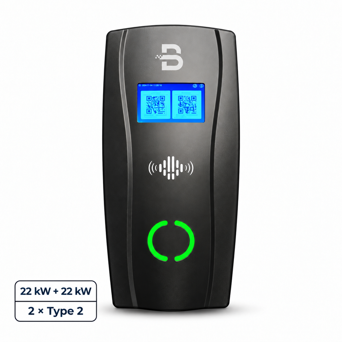 BENY Dual AC EV Charger – 2×22 kW, Type 2, OCPP
