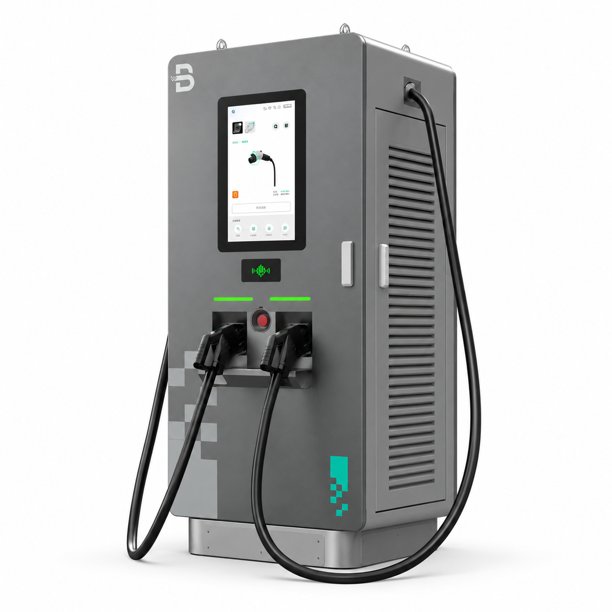 Estación de carga de CC para vehículos eléctricos (VE) montada en el suelo: 60 kW, 90 kW y 120 kW
