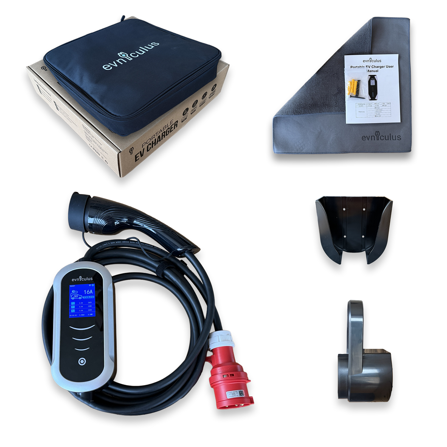 Chargeur portable pour voiture électrique 11 kW triphasé WiFi + application