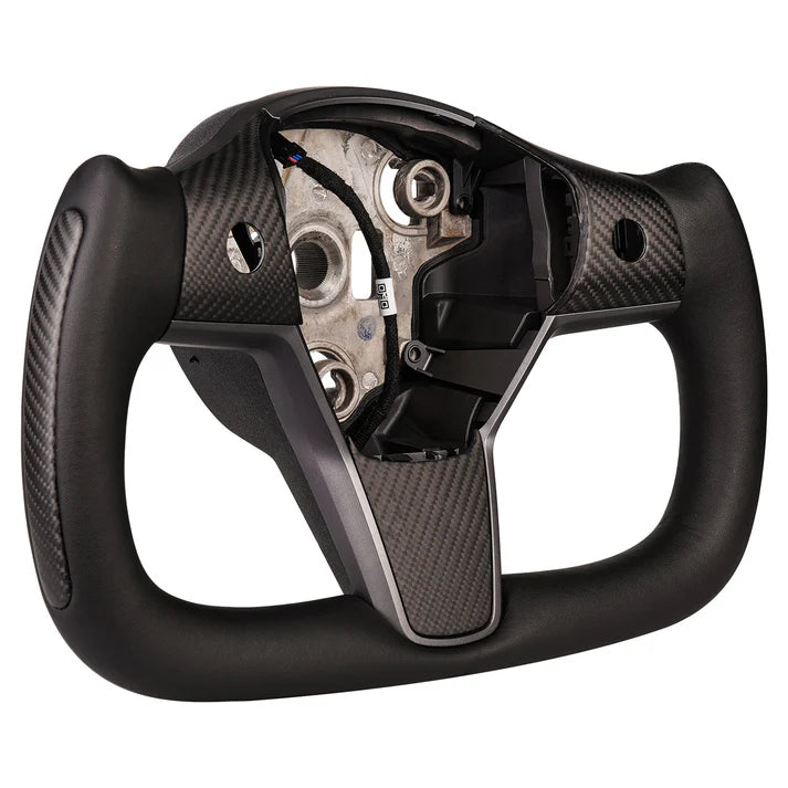 Tesla Yoke Steering Wheel – Premium Replacement for Model 3 & Model Y | Black & Carbon Fiber Options