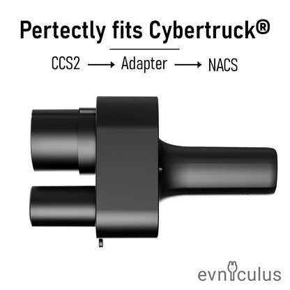 CCS Combo 2 to NACS Adapter for Cybertruck Dual DC + Type 2 AC(400 kW/ 7 kW Max)