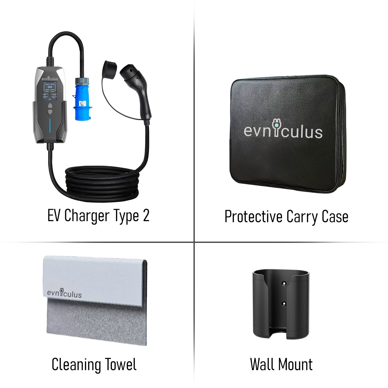 Portable EV Charger Type 2 (7 kW/32A) 5M-10M WiFi+APP