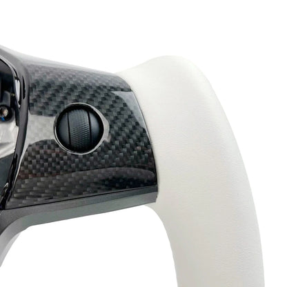 Tesla Yoke Steering Wheel – Premium Replacement for Model 3 & Model Y | White & Carbon Fiber Options