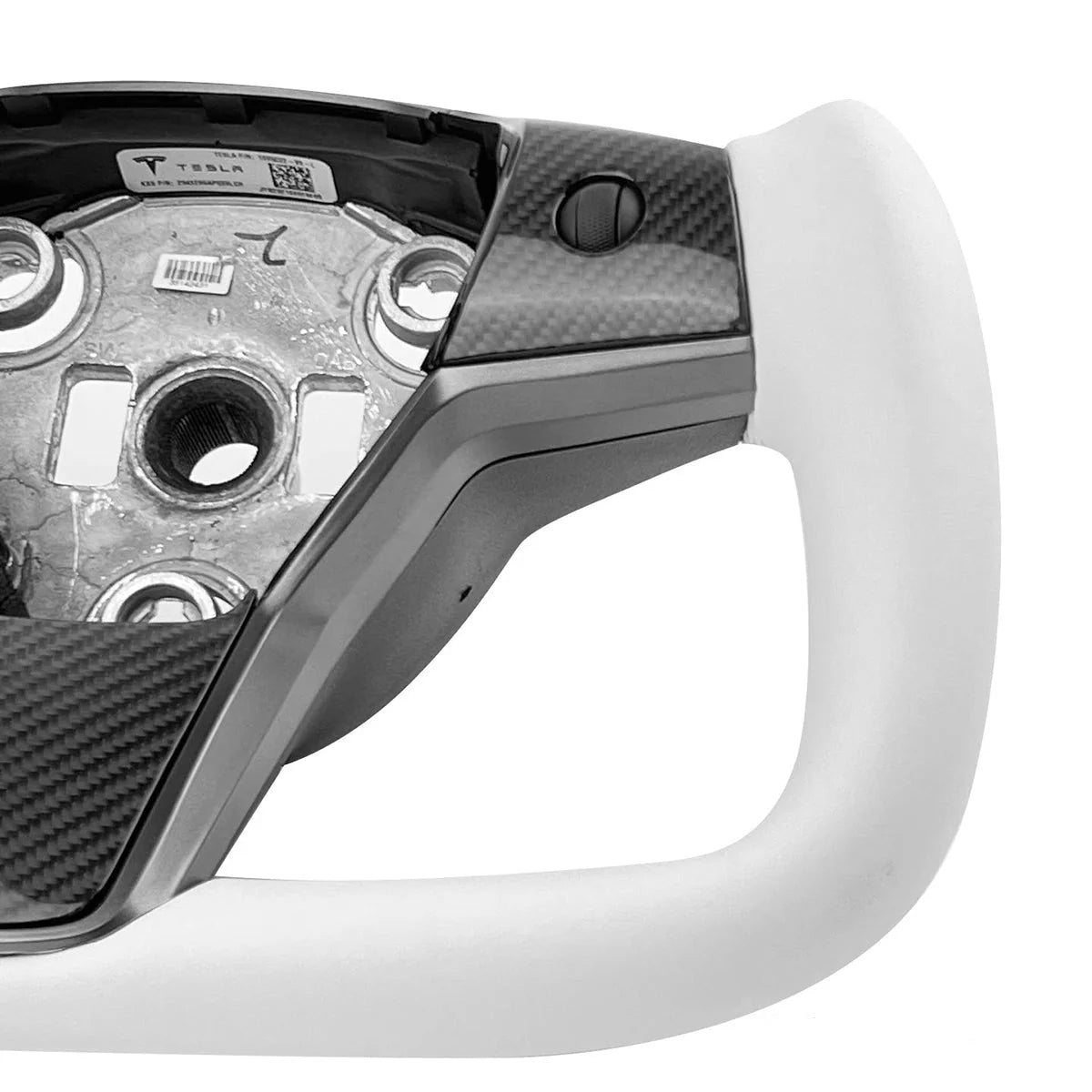 Tesla Yoke Steering Wheel – Premium Replacement for Model 3 & Model Y | White & Carbon Fiber Options