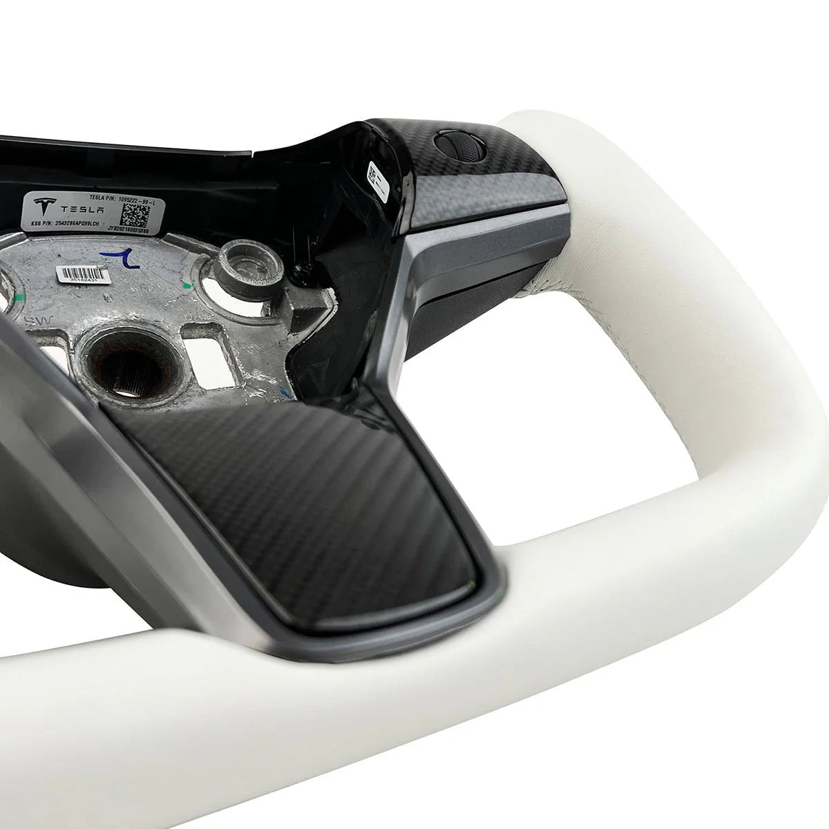 Tesla Yoke Steering Wheel – Premium Replacement for Model 3 & Model Y | White & Carbon Fiber Options